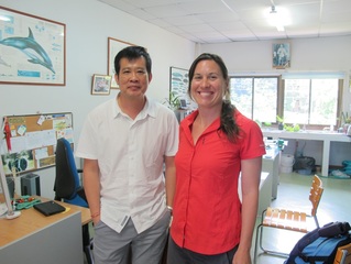 Dr. Kongkiat, Phuket Marine Biological Center and Dr. Christine Dudgeon, The University of Queensland - picture by Chris Dudgeon - authorised to use on Snippy's Snaps Diving