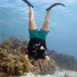 Diver upside down skill during PADI Buoyancy Course - Picture property of PADI - Snippy's Snaps Diving